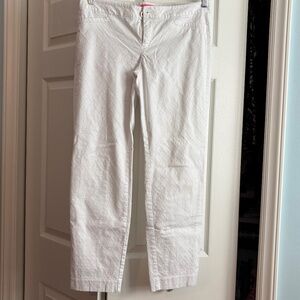 Lilly Pulitzer size 10 white Kelly pants